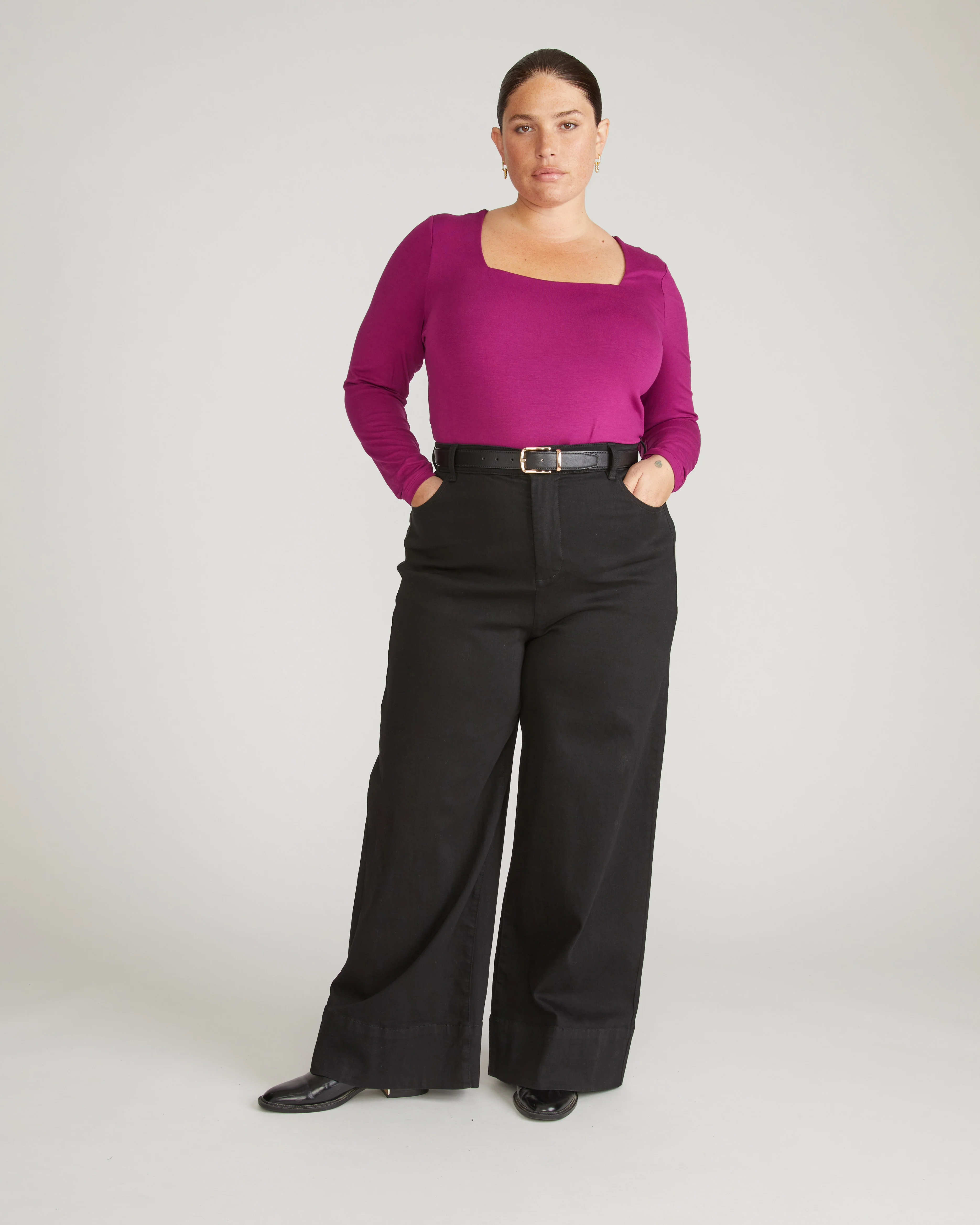 Agatha Liquid Jersey Top - Rothko Purple - Image 4