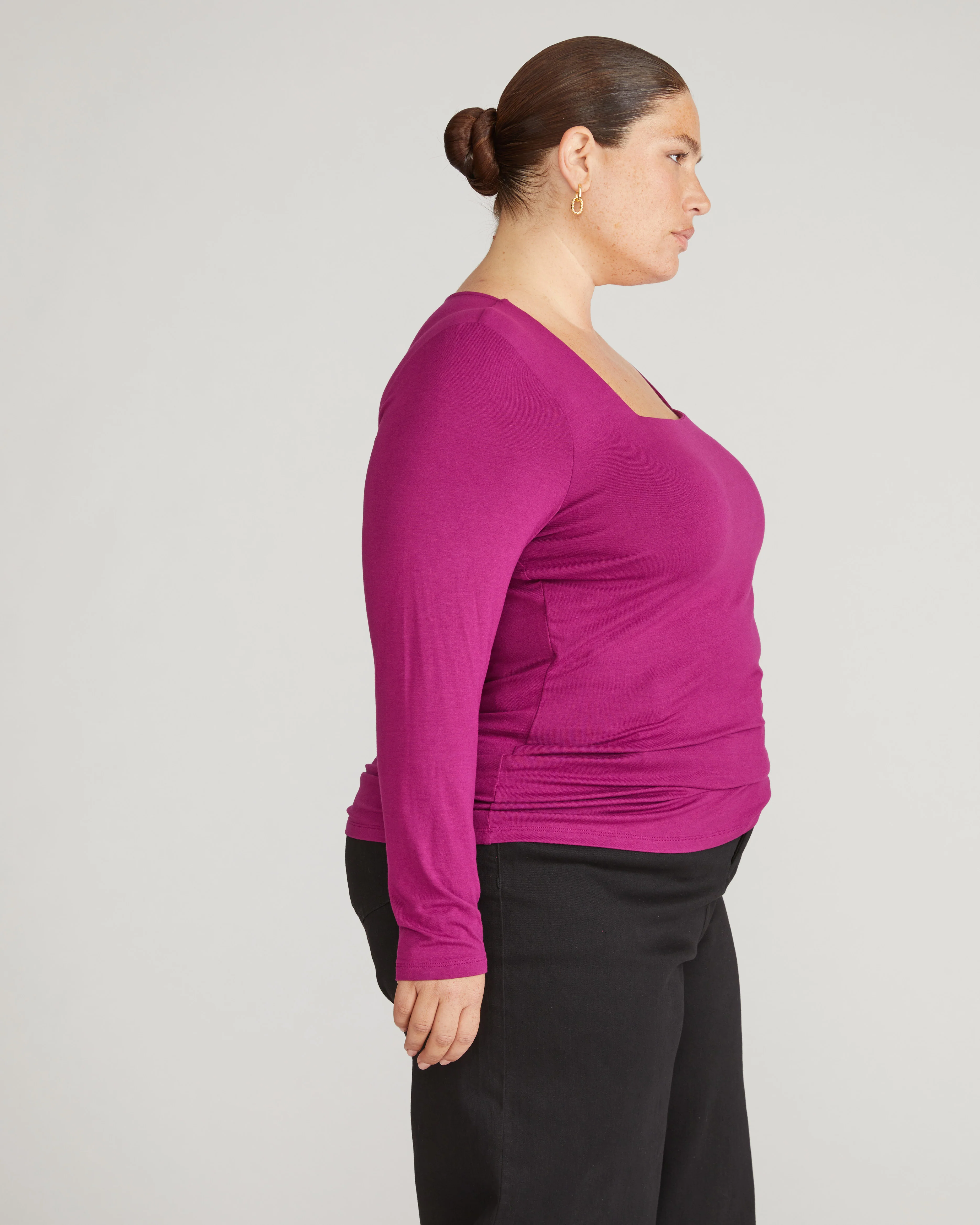 Agatha Liquid Jersey Top - Rothko Purple - Image 5