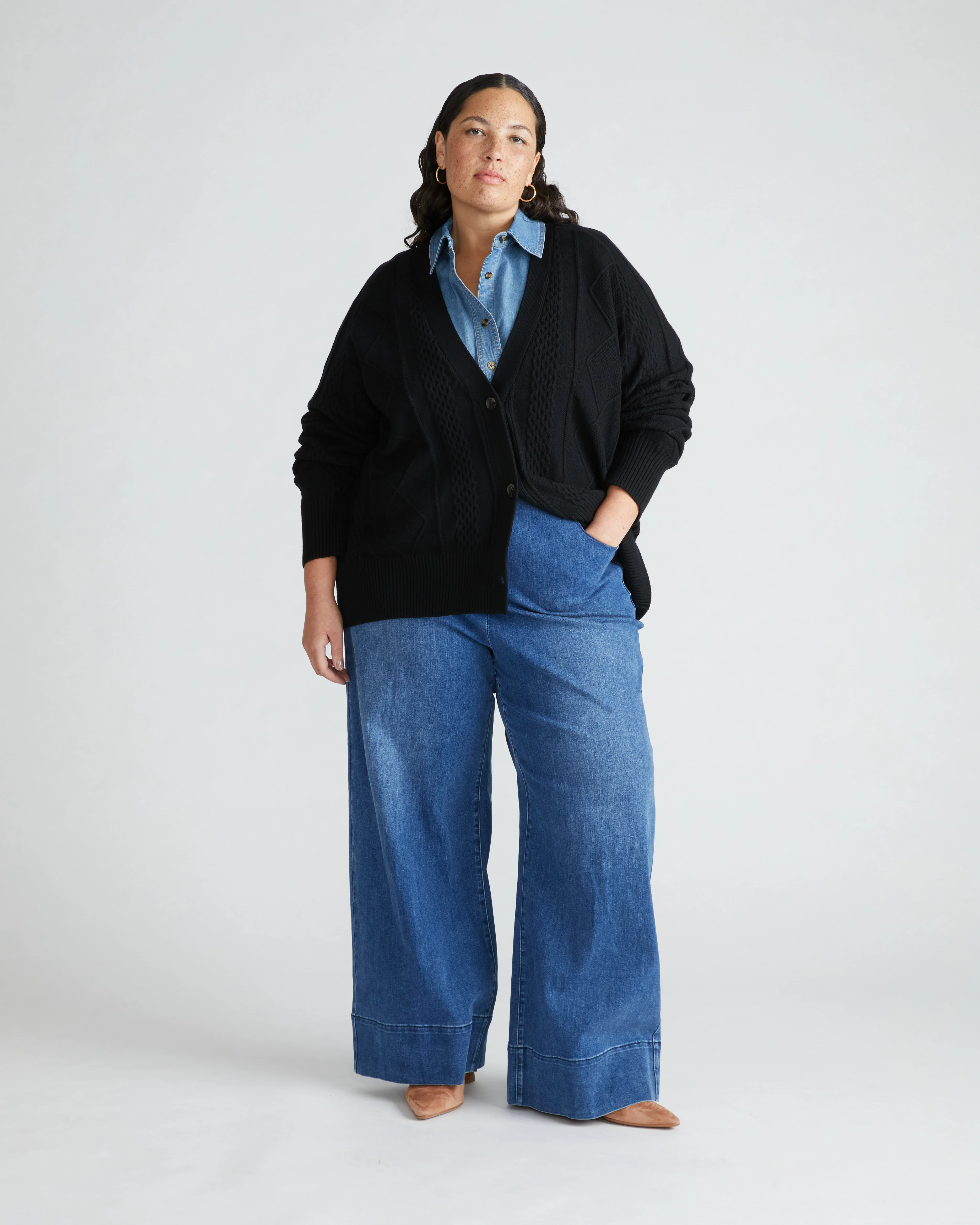 Carrie High Rise Wide Leg Jeans - True Blue - Image 4
