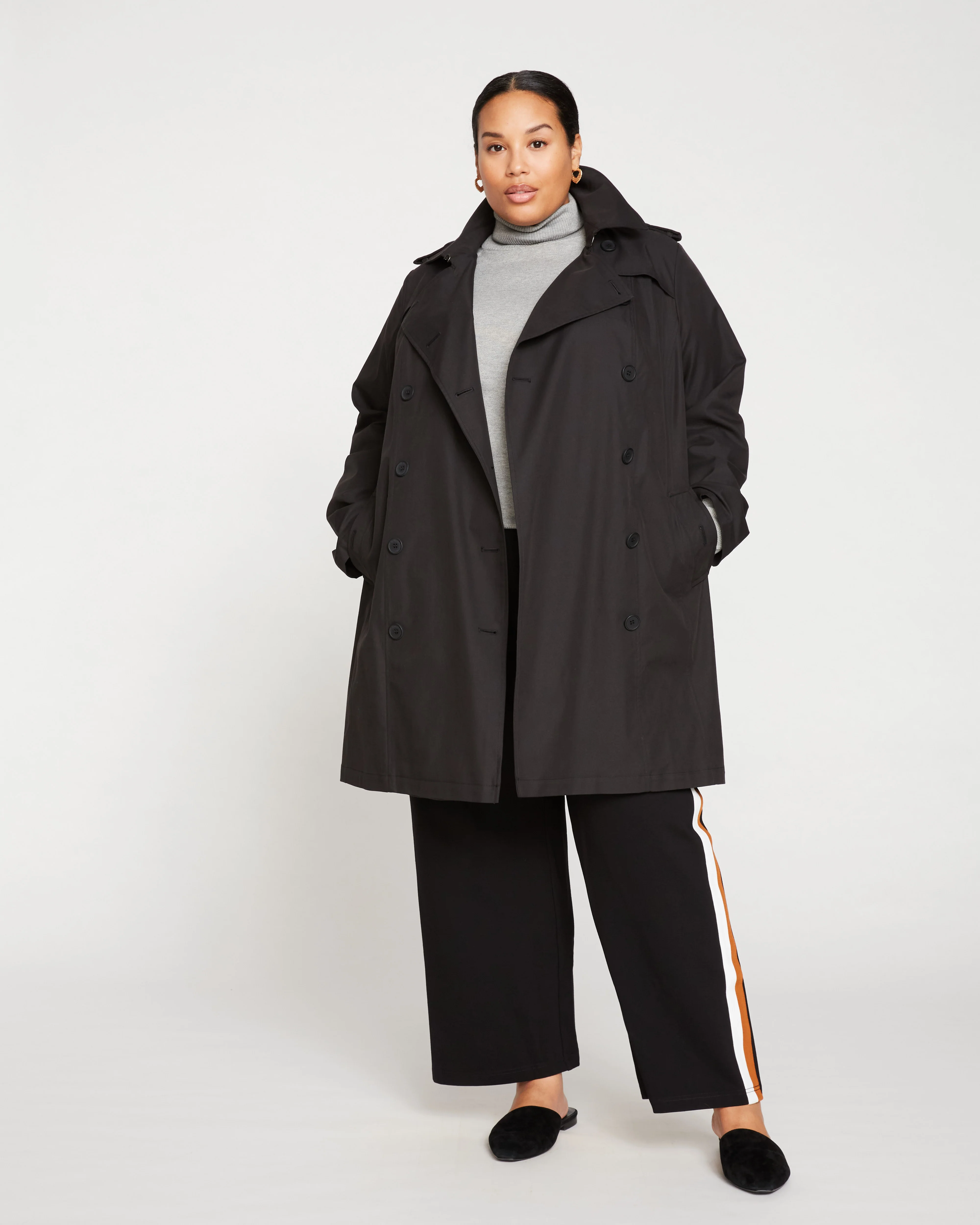 Derjon Trench Coat - Black - Image 3