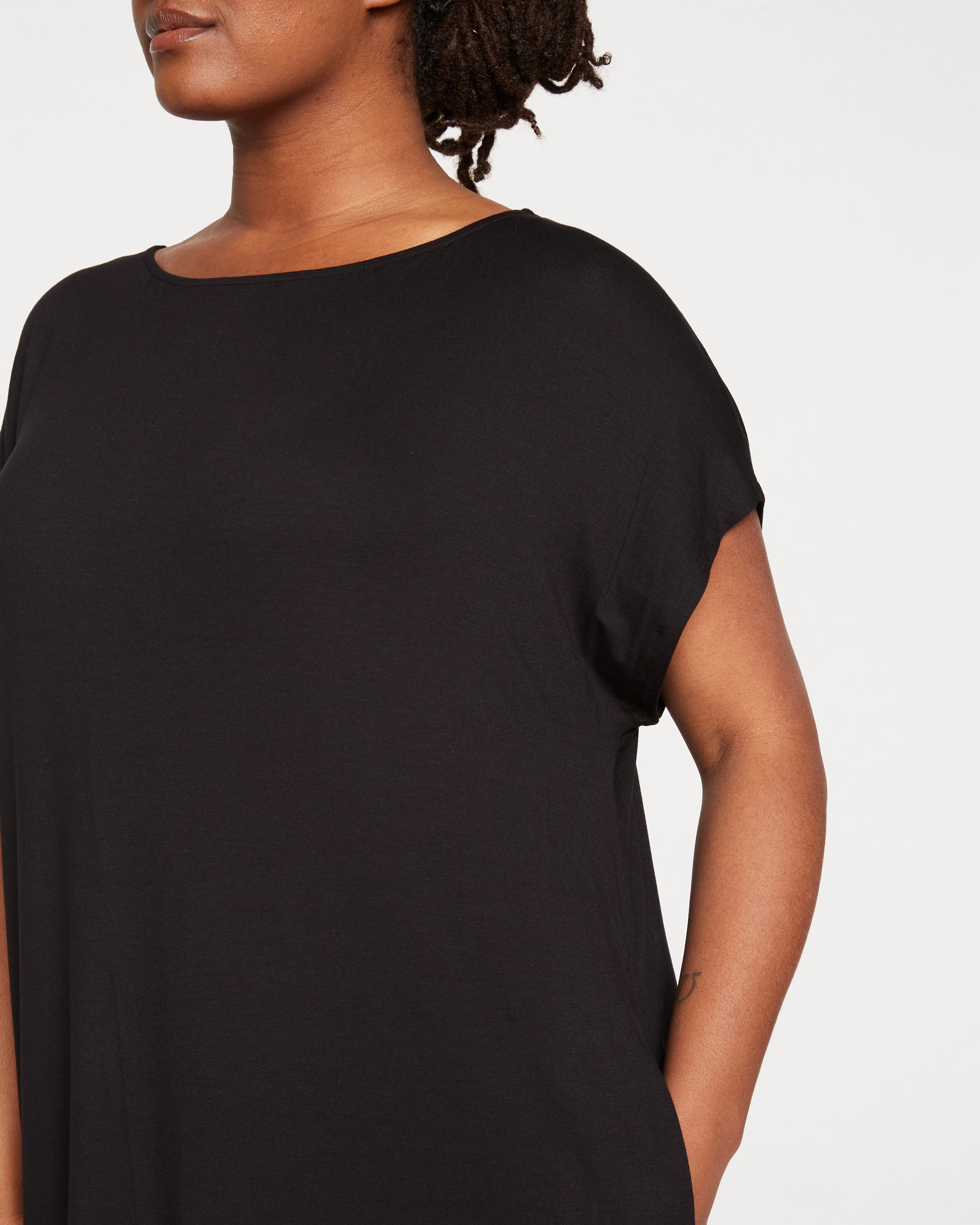 Helen Liquid Jersey Shift Dress - Black - Image 7