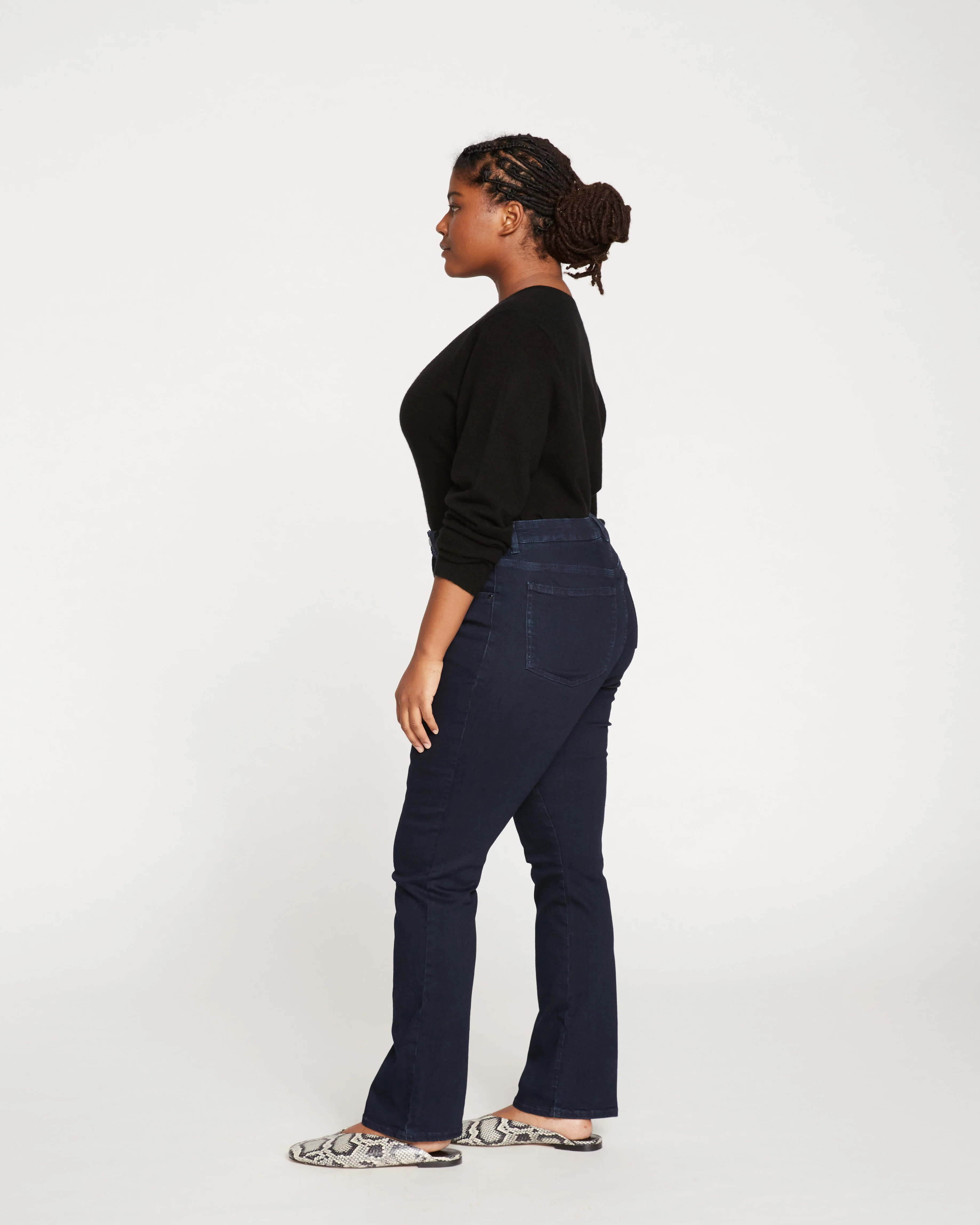 Marne Bootcut Jeans 32 inch - Dark Indigo - Image 4