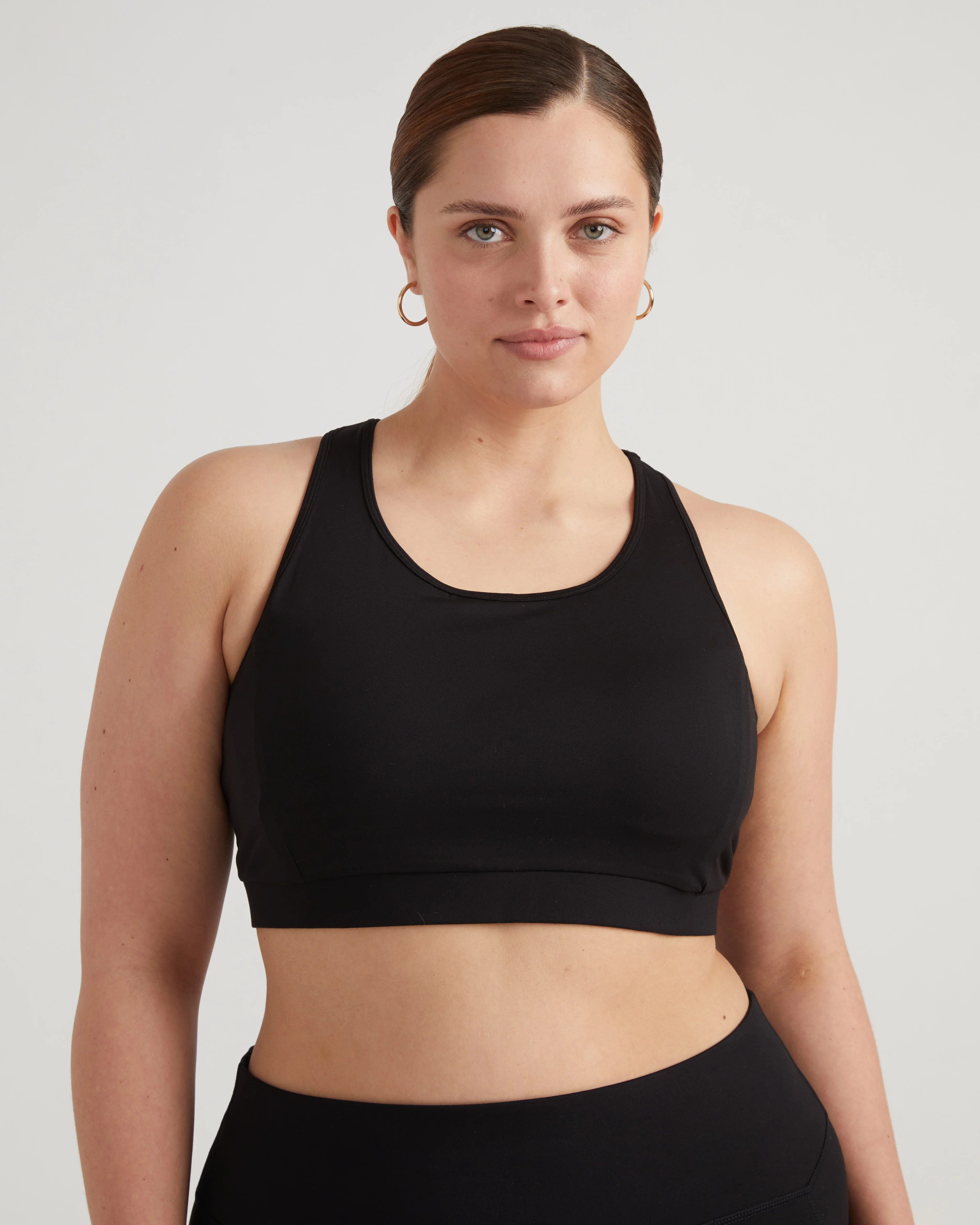 Next-to-Naked Racerback Sports Bra - Black - Image 4