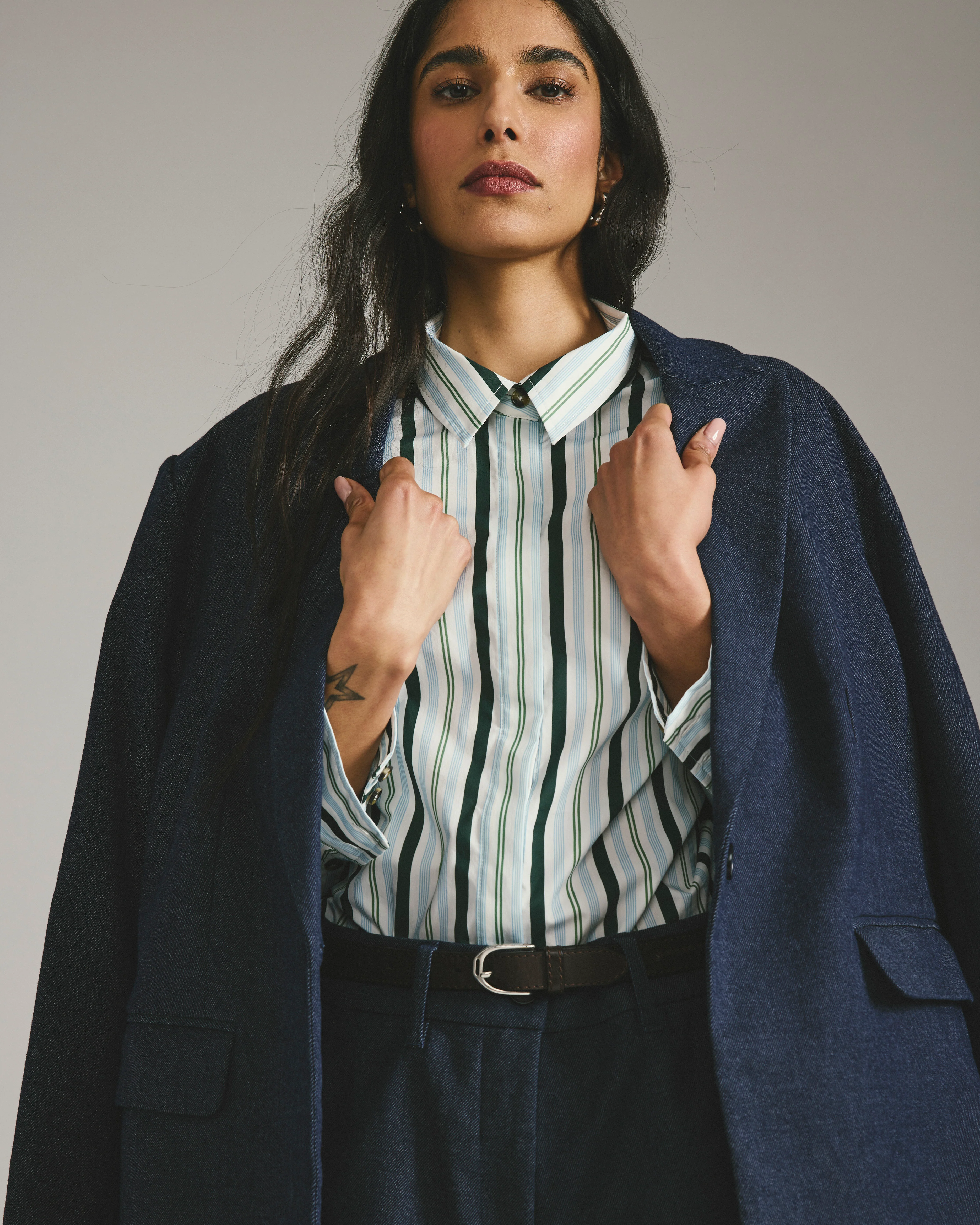 Percy Denim Look Blazer - Dark Indigo - Image 7
