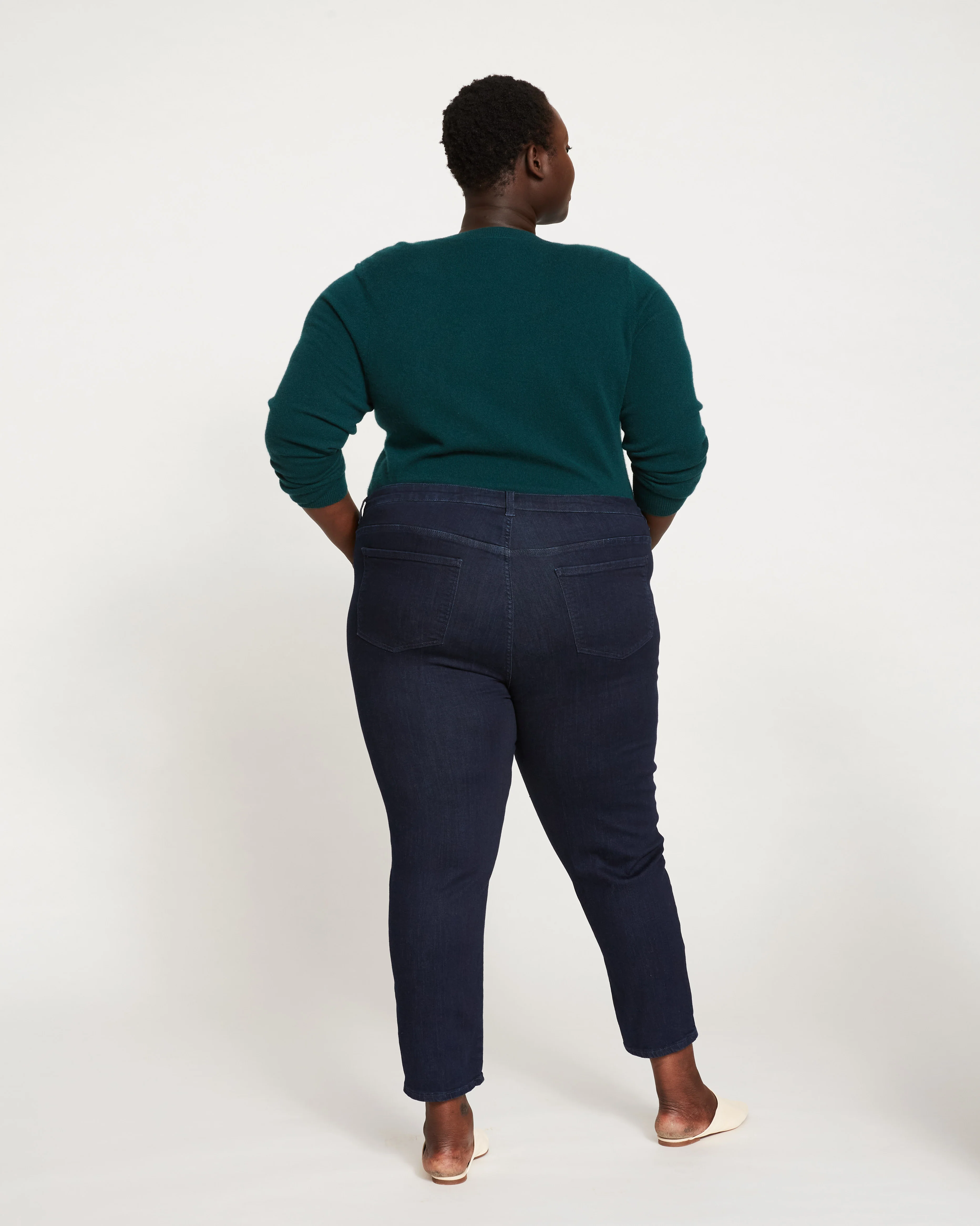 Seine Mid Rise Skinny Jeans 27 Inch - Dark Indigo - Image 5