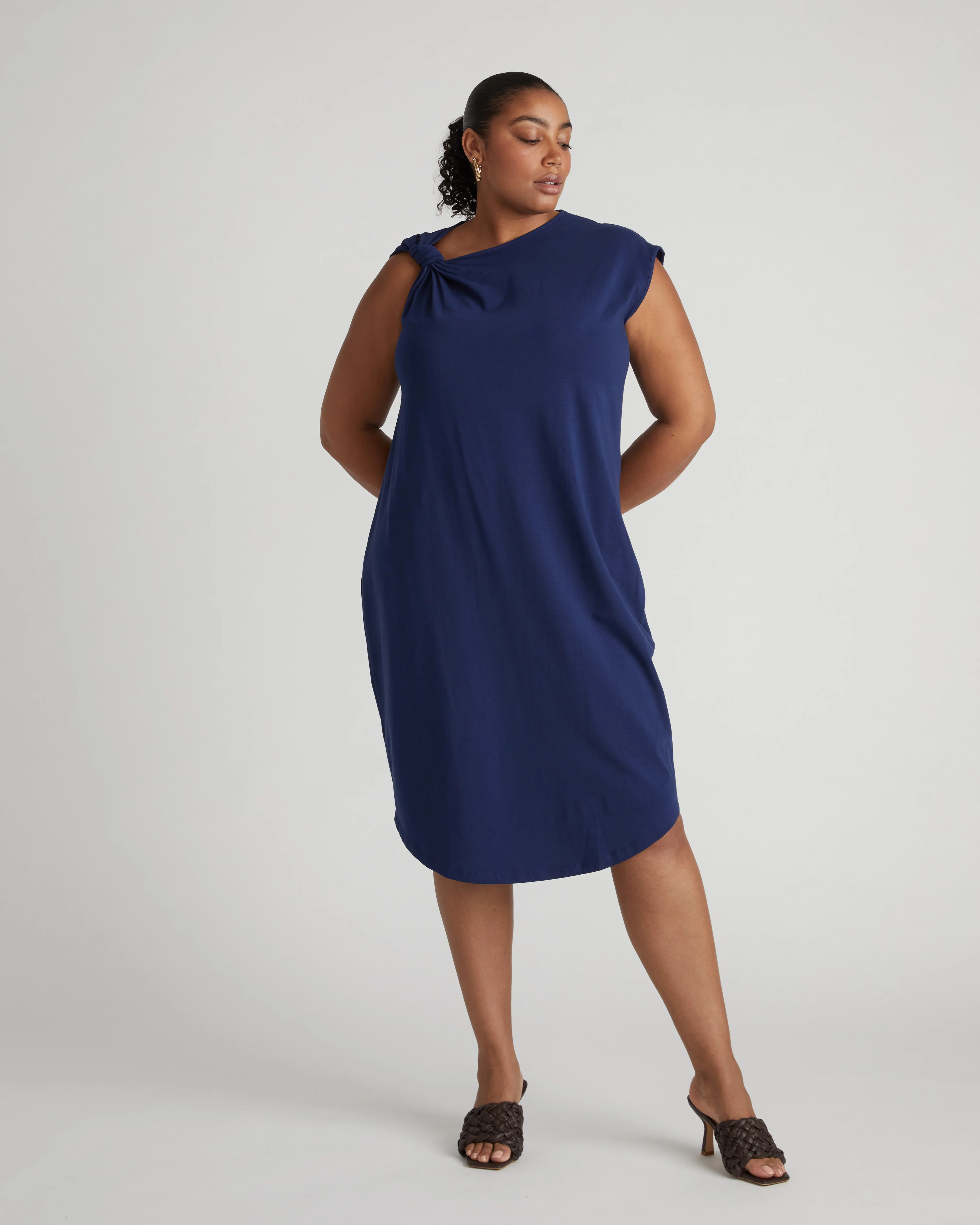 Shoulder Knot Dress - Cenote - Image 4