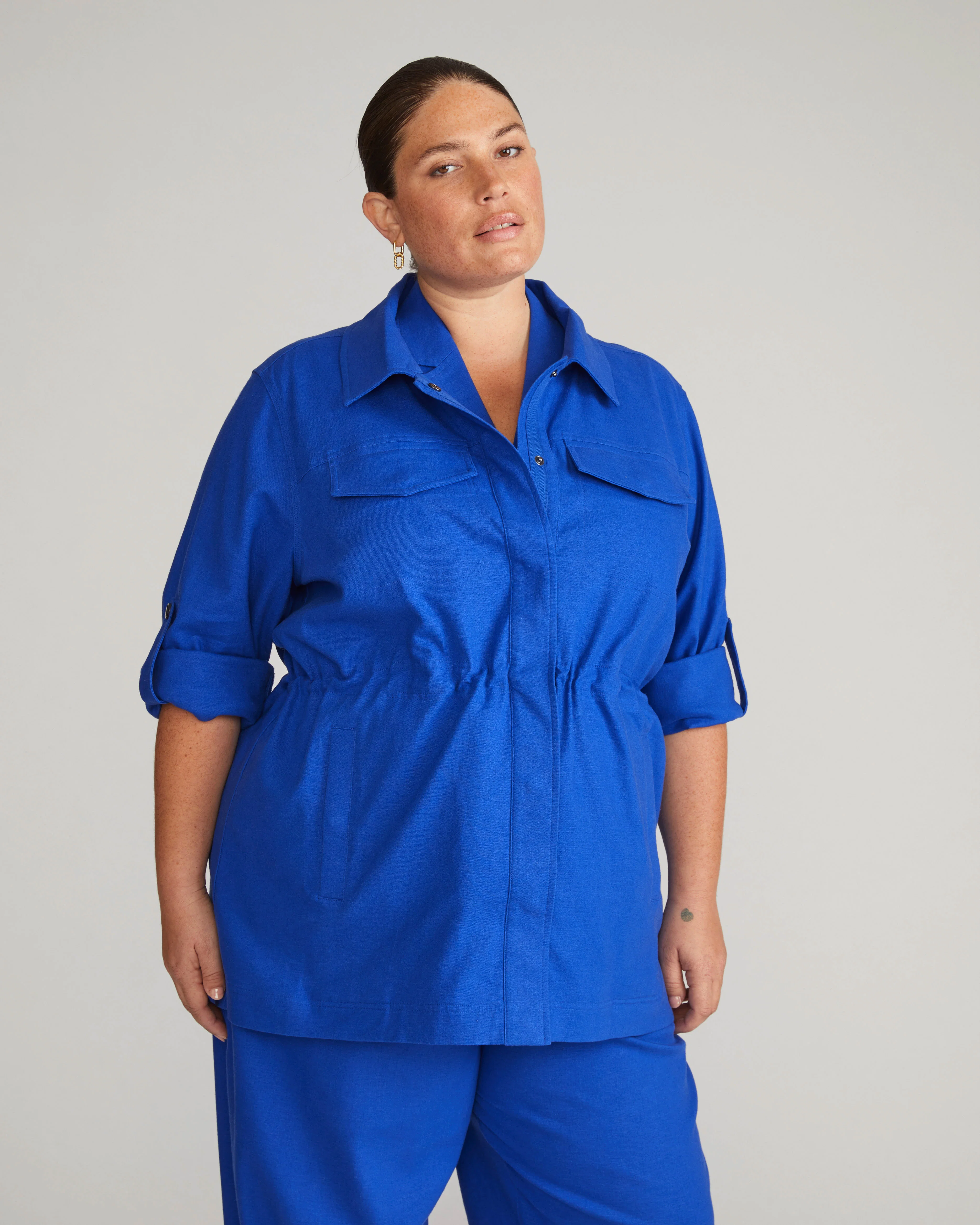 Vineyard Linen Jacket - Ultramarine - Image 6
